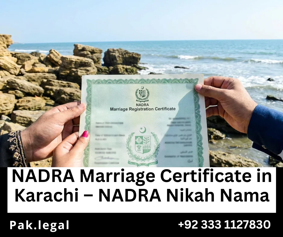 NADRA marriage certificate in Karachi