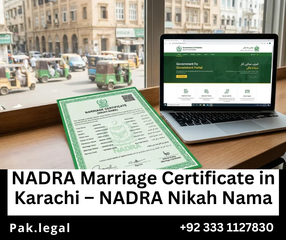NADRA marriage certificate Karachi office